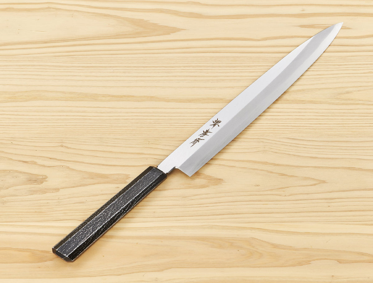 Aoki Takayuki (堺孝行) Knife INOX NANAIRO 210mm Ebony Retro