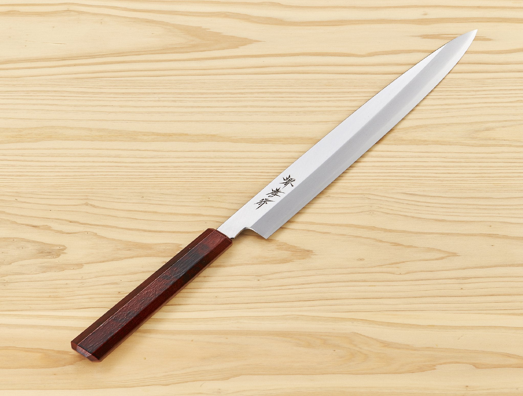 Aoki Takayuki (堺孝行) Knife INOX NANAIRO 210mm Brown Tortoiseshell - Pre –  True World Foods DC