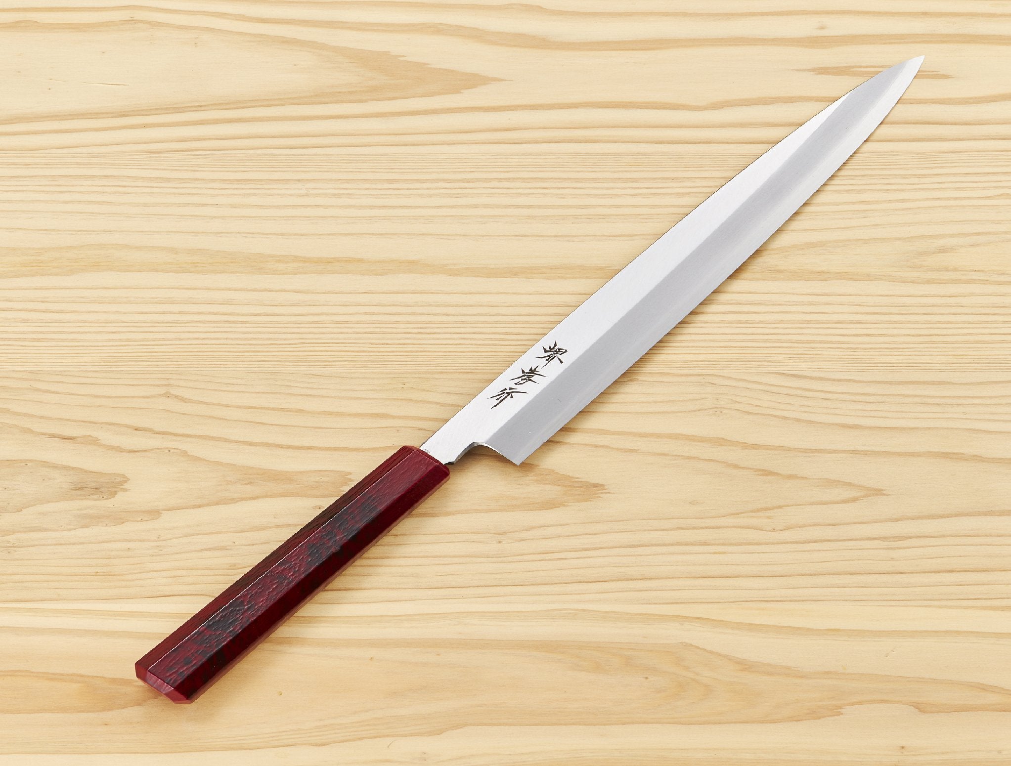 Aoki Takayuki (堺孝行) Knife INOX NANAIRO 210mm Red Tortoiseshell