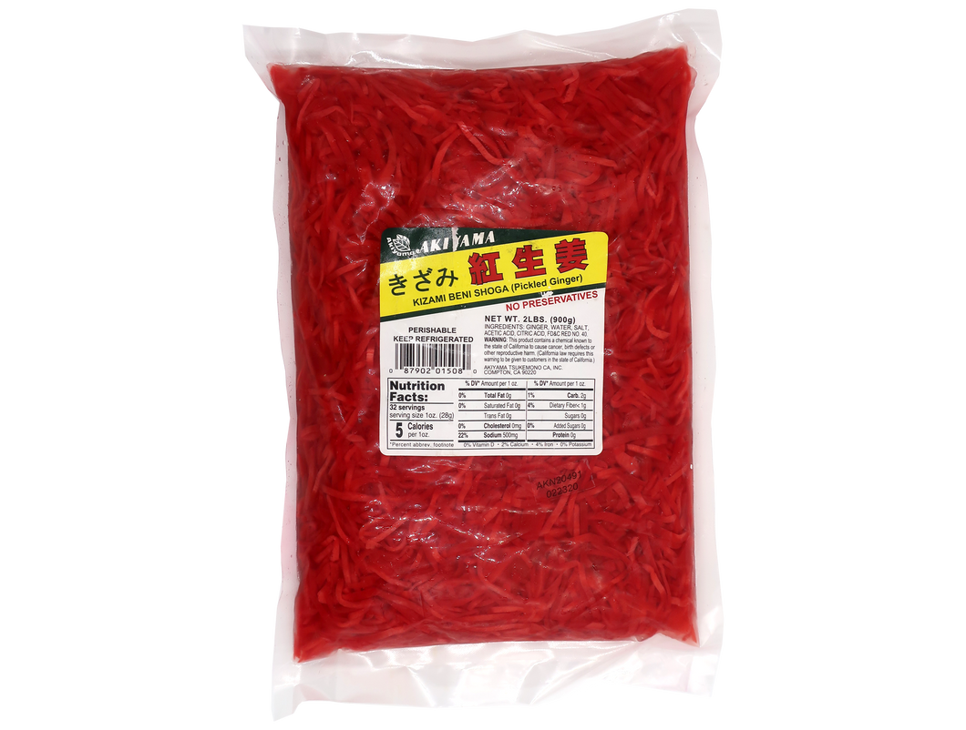 Kizami Beni Shoga (Japanese Pickled shredded Ginger) 2LB/PK